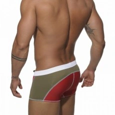 ES -1415 MAILLOT DE BAIN WHITE HEAVEN KAKI/ROUGE