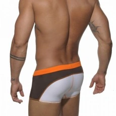 ES -1415 BOXER DE BAIN WHITE HEAVEN MARRON/BLANC