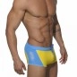 ES -1415 BOXER DE BAIN WHITE HEAVEN BLEU SURF/JAUNE