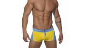 ES -1415 BOXER DE BAIN WHITE HEAVEN BLEU SURF/JAUNE