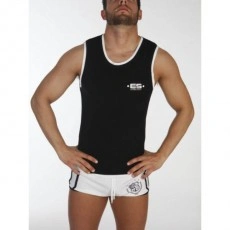 ES DEBARDEUR 188 DOUBLE FABRIC MODAL NOIR