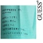 GUESS - T SHIRT COL V EFFET DEVALE VERT