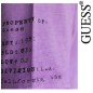 GUESS - T SHIRT COL V EFFET DEVALE MAUVE