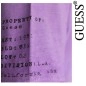 GUESS - T SHIRT COL V EFFET DEVALE MAUVE