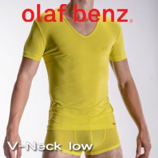 OLAF BENZ - T-SHIRT COL V RED1379 V NECK LOW VITAMINE