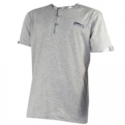 DIESEL - TEE SHIRT D INTERIEUR  COL TUNISIEN GRIS CHINE