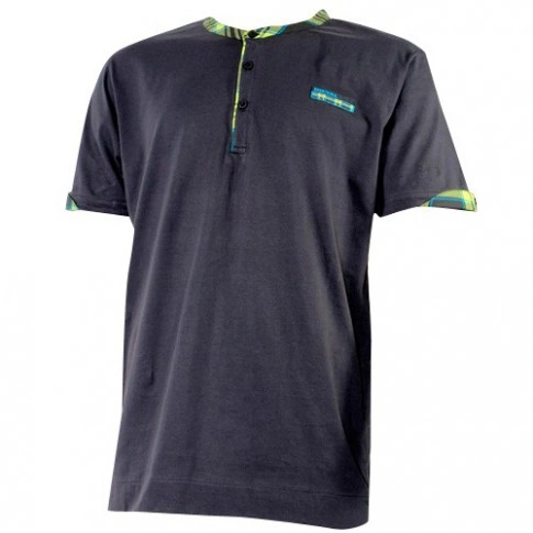 DIESEL - TEE SHIRT D INTERIEUR  COL TUNISIEN GRIS ANTHRACITE