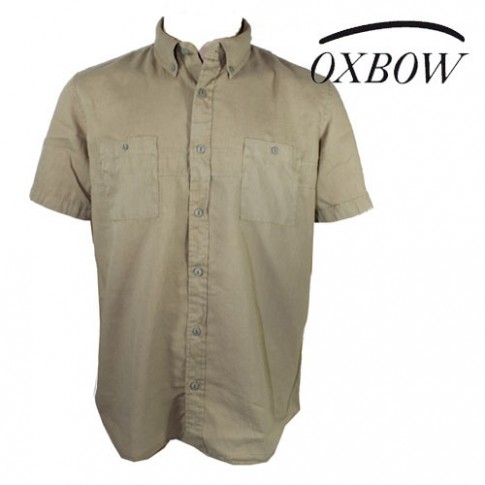 OXBOW CHEMISE MANCHE COURTE EN LIN / COTON RURUTI DUNE