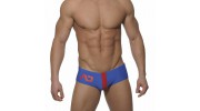 ADDICTED - ADS07 MAILLOT DE BAIN STRIPE SUNGA BLEU ROYAL