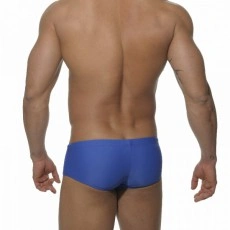 ADDICTED - ADS07 MAILLOT DE BAIN STRIPE SUNGA BLEU ROYAL
