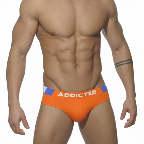 ADDICTED - ADS15 SLIP DE BAIN SUNGA SPORT ORANGE ADDICTED - ADS15 SLIP DE BAIN SUNGA SPORT ORANGE