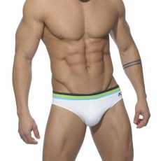 ADDICTED - ADS17 MAILLOT DE BAIN LOW CUT ATHELIC BLANC