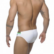 ADDICTED - ADS17 MAILLOT DE BAIN LOW CUT ATHELIC BLANC