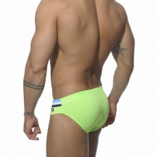 ADDICTED - ADS17 MAILLOT DE BAIN LOW CUT ATHELIC VERT ANIS