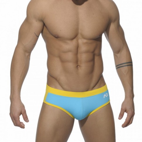ADDICTED - ADS19 SLIP DE BAIN SUNGA SIDE CONTRAST TURQUOISE