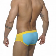 ADDICTED - ADS19 MAILLOT DE BAIN SUNGA SIDE CONTRAST TURQUOISE