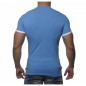 ADDICTED - AD121 T-SHIRT DOUBLE EFFET BLEU SURF