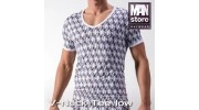OLAF BENZ - T-SHIRT M325 V-NECK TEE LOW BLANC