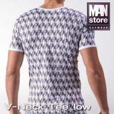 MANSTORE - T-SHIRT M325 V-NECK TEE LOW BLANC