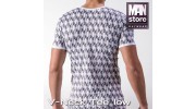 MANSTORE - T-SHIRT M325 V-NECK TEE LOW BLANC