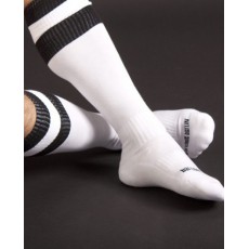 BARCODE - CHAUSSETTES FOOTBALL HAUTE BLANCHE/NOIR