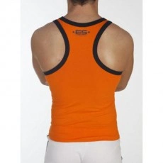 ES DEBARDEUR 202 ORANGE AVEC BORDURE CONTRASTE