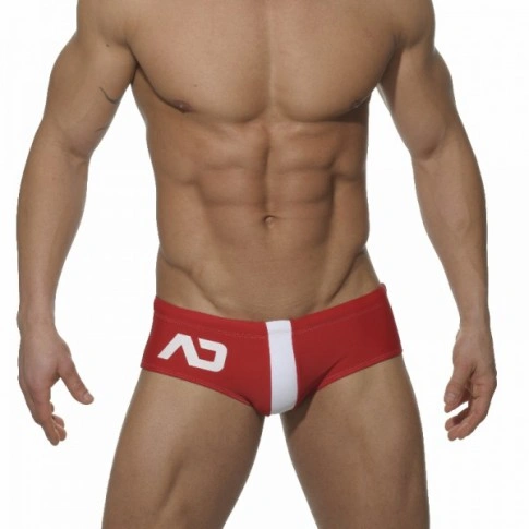ADDICTED - ADS07 SLIP DE BAIN STRIPE SUNGA ROUGE