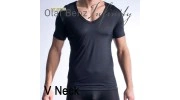 OLAF BENZ - TSHIRT PEARL1301 V-NECK NOIR