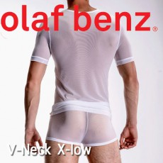 T SHIRT BLANC COL V RED1380 X LOW - OLAF BENZ