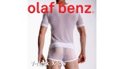 T SHIRT BLANC COL V RED1380 X LOW - OLAF BENZ