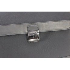 CHABRAND - PORTE DOCUMENT SERVIETTE - ROME II - TOILE GARNIE ET CUIR - NOIR