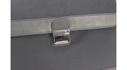 CHABRAND - PORTE DOCUMENT SERVIETTE - ROME II - TOILE GARNIE ET CUIR - NOIR