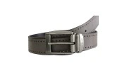 AZZARO - CEINTURE EN CUIR DE VACHETTE MARRON VIEILLI ARDILLON