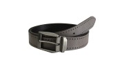 AZZARO - CEINTURE EN CUIR DE VACHETTE MARRON VIEILLI ARDILLON