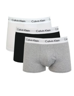 CALVIN KLEIN - PACK DE 3 BOXERS SHORTY COTON NOIR GRIS BLANC