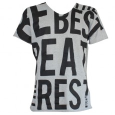 GUESS - T SHIRT COL ROND CHRISTMAS TIME GRIS