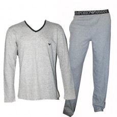 ARMANI TENUE D'INTERIEUR UNI GRIS CHINE