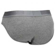 DIESEL - SLIP COTON GRIS CEINTURE AVEC PAILLETTES METALLIQUES