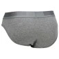 DIESEL - SLIP COTON GRIS CEINTURE AVEC PAILLETTES METALLIQUES