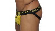 JOCK STRAP UN104 JAUNE ELASTIC CONTRAST MESH ES COLLECTION