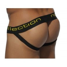 JOCK STRAP UN104 JAUNE ELASTIC CONTRAST MESH ES COLLECTION