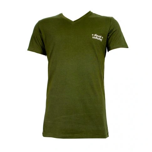 T-SHIRT COTON KAKI  COL EN V DIESEL INDUSTRY