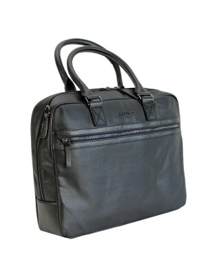 PORTE ORDINATEUR / SAC BUISINESS CUIR NOIR RAYNURE AZZARO