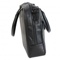 PORTE ORDINATEUR / SAC BUISINESS CUIR NOIR RAYNURE AZZARO