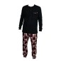 ENSEMBLE D'INTERIEUR WORKYBOY PANTALON CARREAUX ROUGE ET T-SHIRT MANCHES LONGUES NOIR - DIESEL