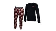 ENSEMBLE D'INTERIEUR WORKYBOY PANTALON CARREAUX ROUGE ET T-SHIRT MANCHES LONGUES NOIR - DIESEL