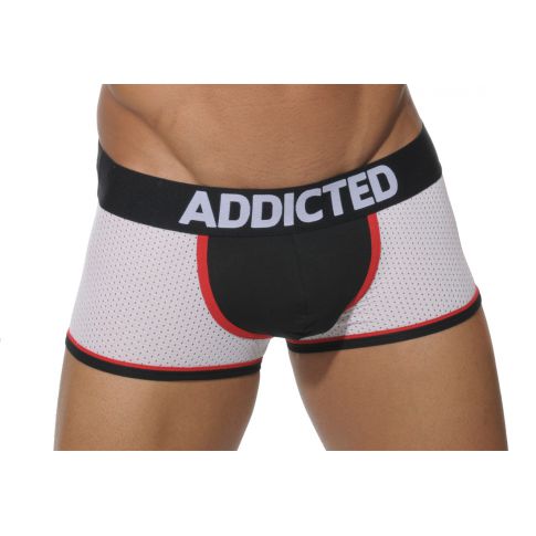 BOXER  BLANC NOIR EN MESH AD192 ADDICTED