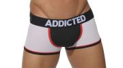 BOXER  BLANC NOIR EN MESH AD192 ADDICTED