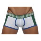 BOXER BASIC BLANC AVEC ELASTIC CONTRASTE UN110  - ES COLLECTION