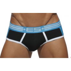 SLIP BASIC NOIR AVEC ELASTIC CONTRASTE UN111  - ES COLLECTION